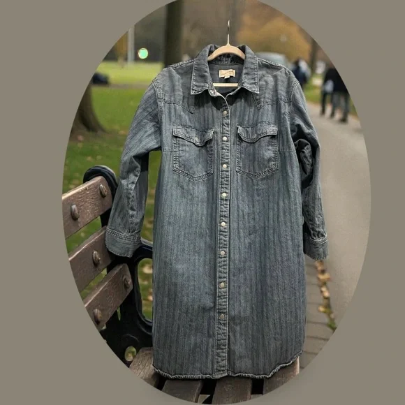 Universal Thread Denim Shirt Dress/Cardigan. Size:XL - Picture 3 of 12